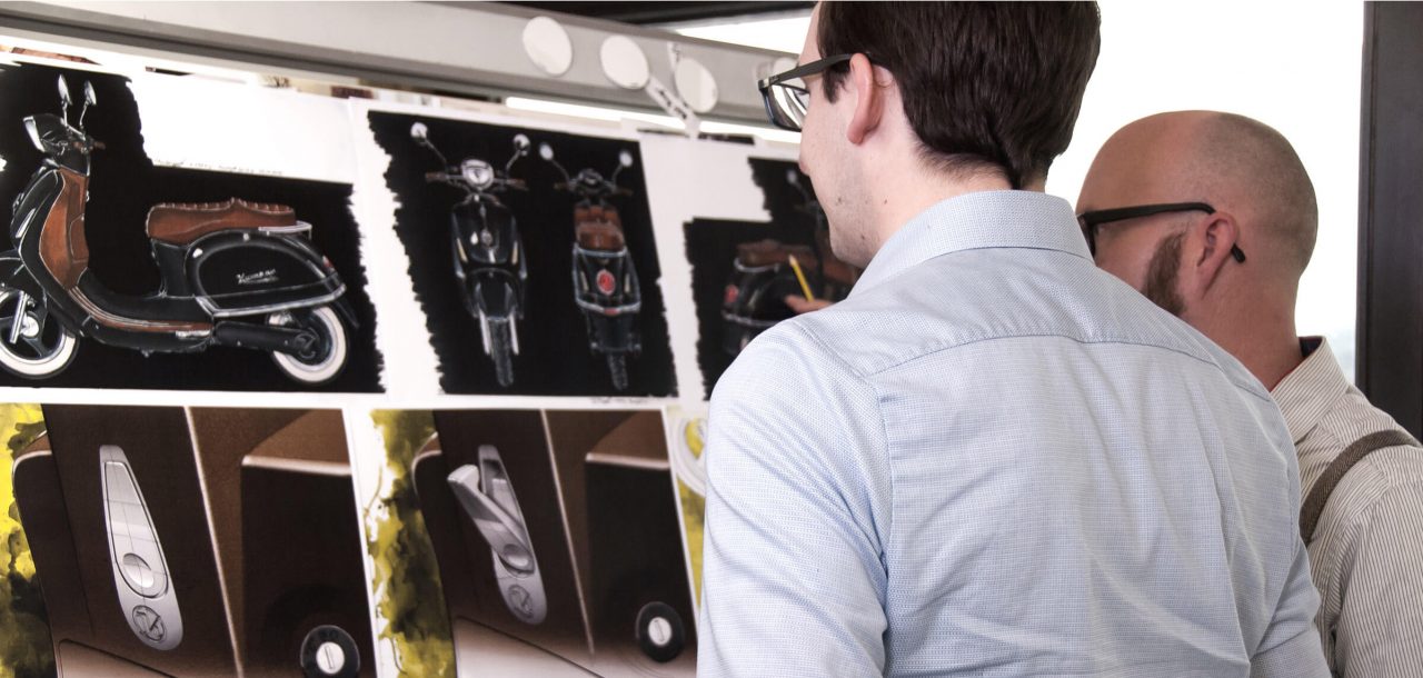 Moped Elektroroller Skizzen